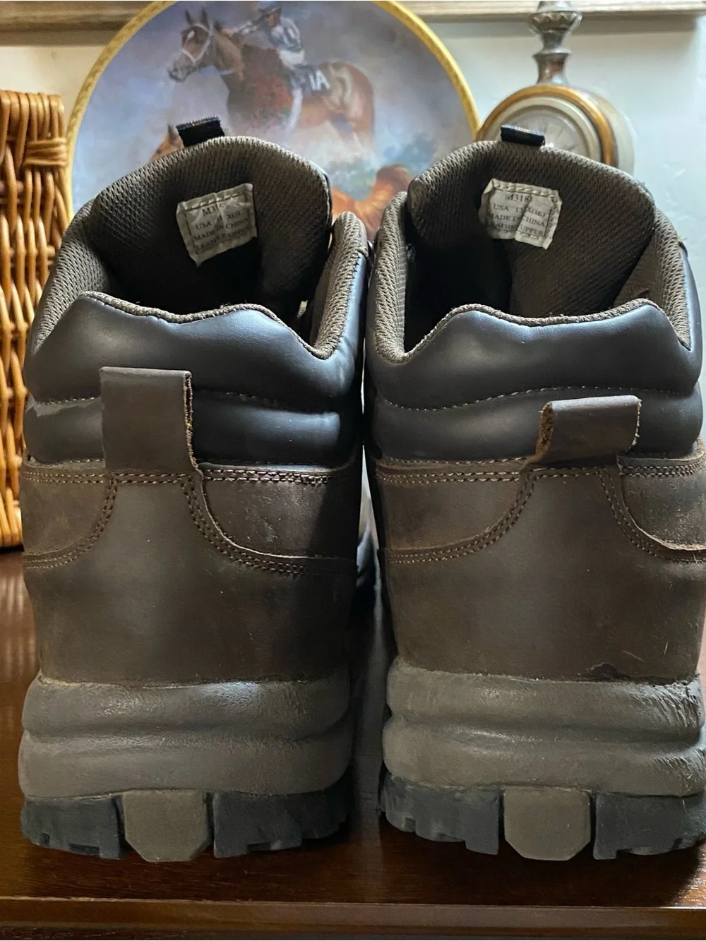 Propet Men’s 13 Cliff Walker Hiking Boots M3188-Bronco Brown Waterproof Traction